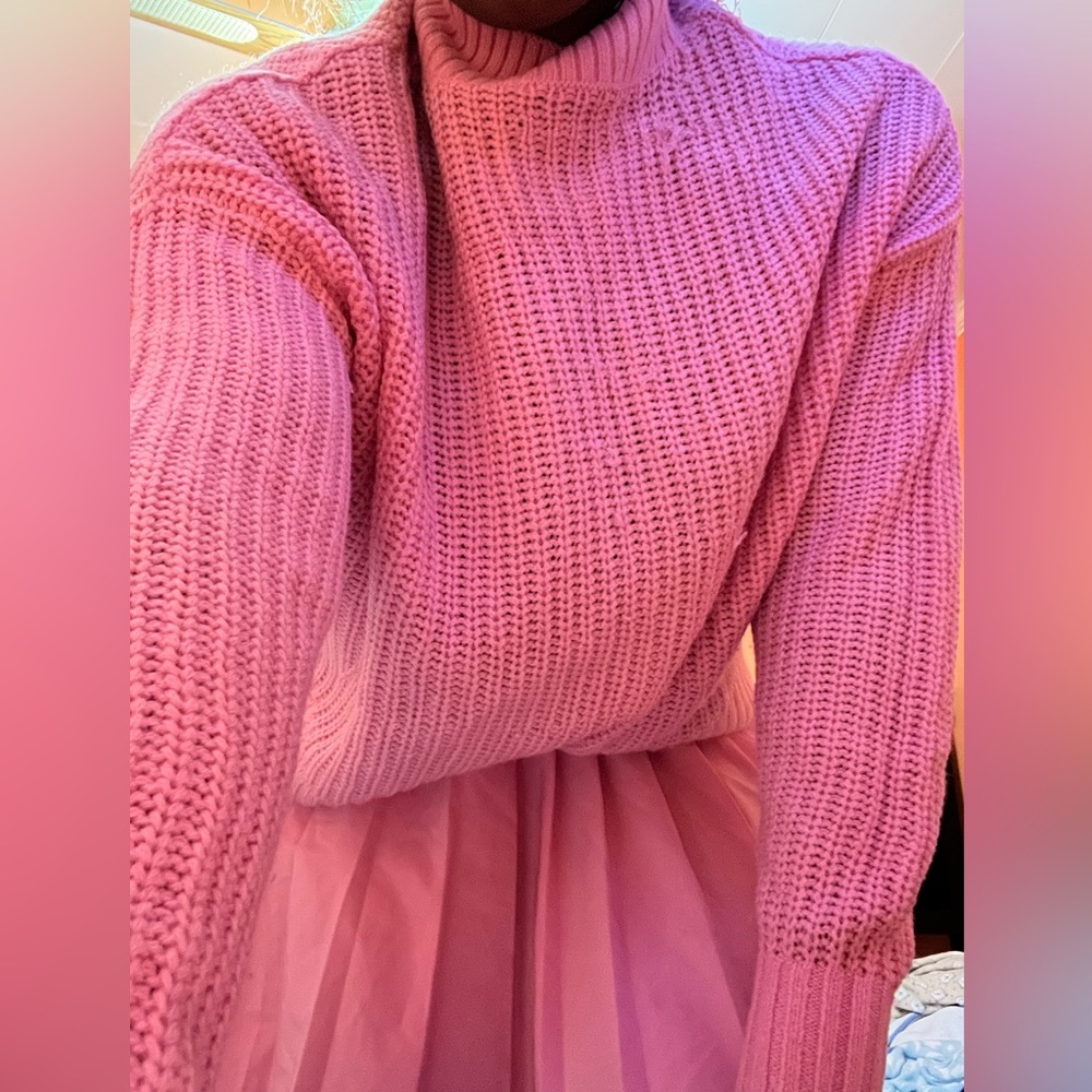 Oversized turtleneck sweater